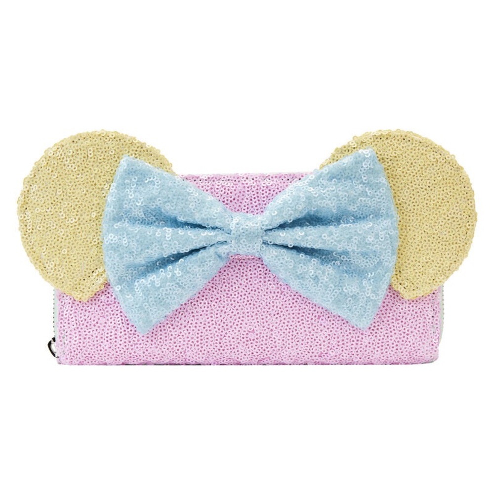 LOUNGEFLY Disney Limited Edition Exclusive Minnie Mouse Pastel Sequin Wallet